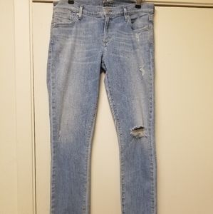 Agolde light wash, straight leg jeans